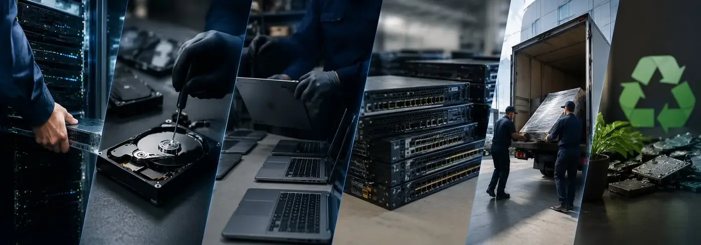 IT hardware staged for certified disposition