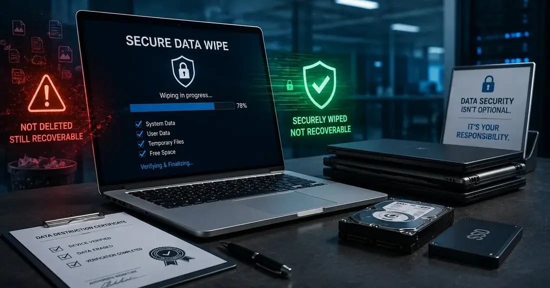 How to Securely Wipe Company Laptops Before Disposal