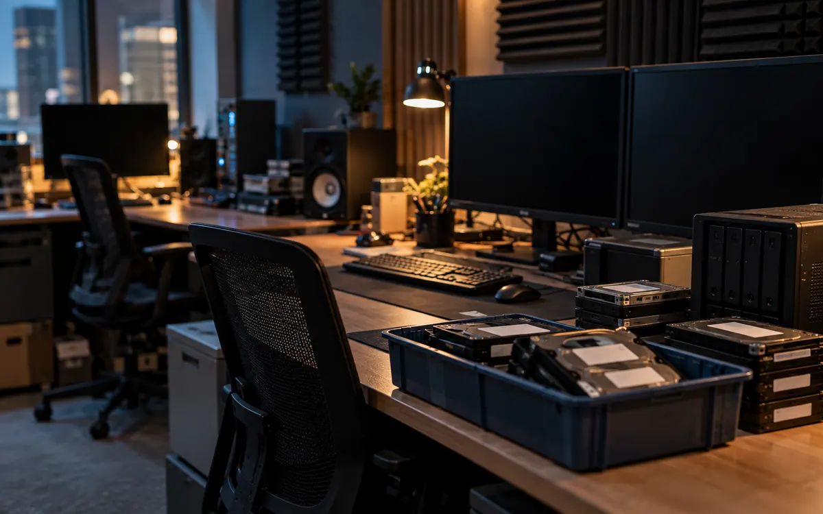 Media and Entertainment office with IT equipment